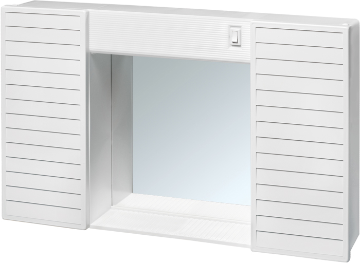 specchio a mobiletto per bagno simpaty con 2 ante liscie
