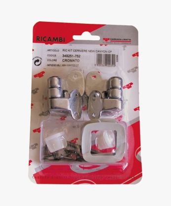 CERNIERE IN METALLO CROMATO
PER SEDILE WC MODELLO CANYON CP