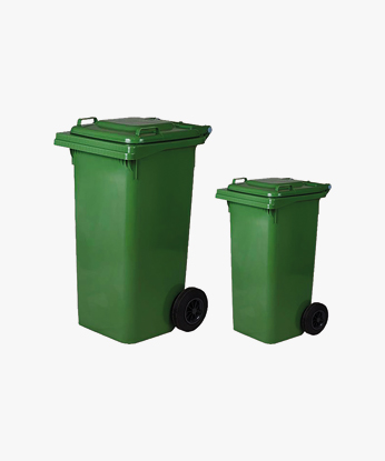 BIDONE QUADRO NETTEZZA URBANA CON RUOTE